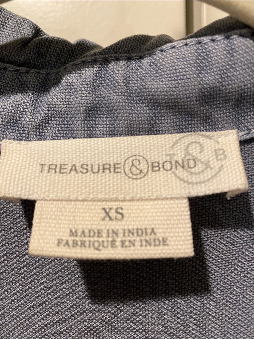 Treasure & Bond Utility Boiler Suit. Washed Denim Jumpsuit. Blue/Grey. Size XS. - Picture 6 of 11